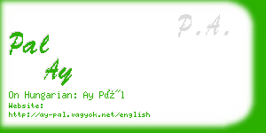 pal ay business card